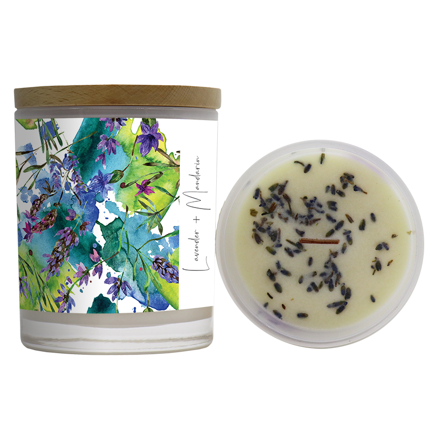 Watercolour Floral Essential Oil Candles
