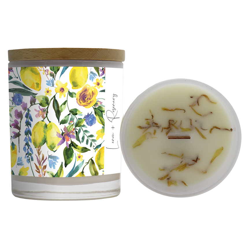 Watercolour Floral Essential Oil Candles