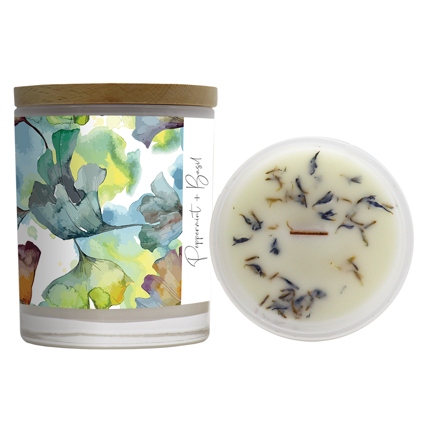 Watercolour Floral Essential Oil Candles