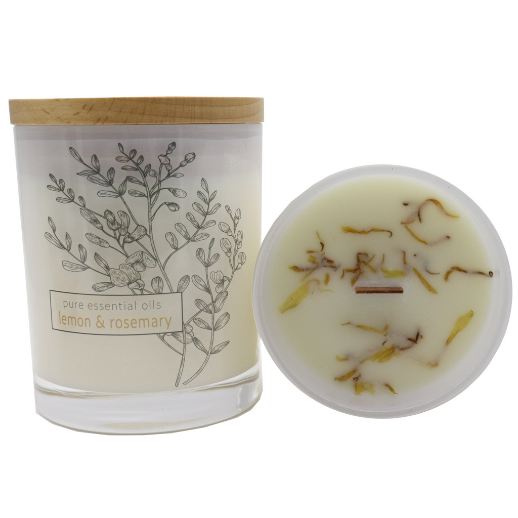 Secret Garden Essential Oil Jar Candle - Lemon & Rosemary